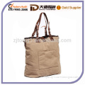 Women Canvas Shoulder Shopping Bags With Leather Handle